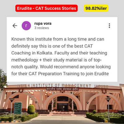 Student feedback endorsing our position as the best CAT coaching institute in India.