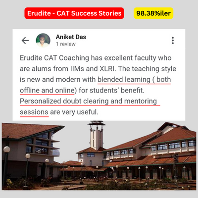 Student feedback highlighting the success stories from our online CAT classes