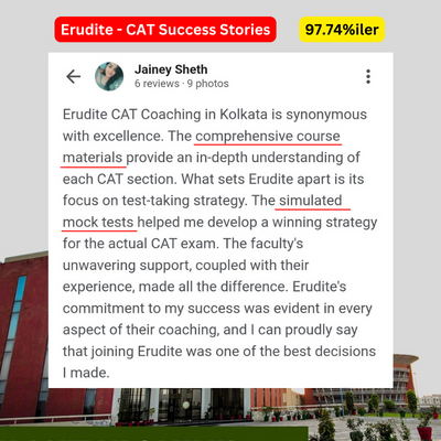 Top-ranked institute as per positive online CAT coaching reviews