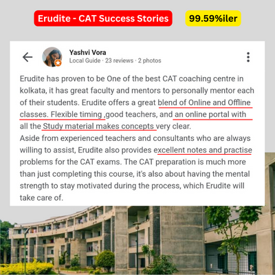 Student testimonials affirming our position as the best CAT/MBA coaching institute in India