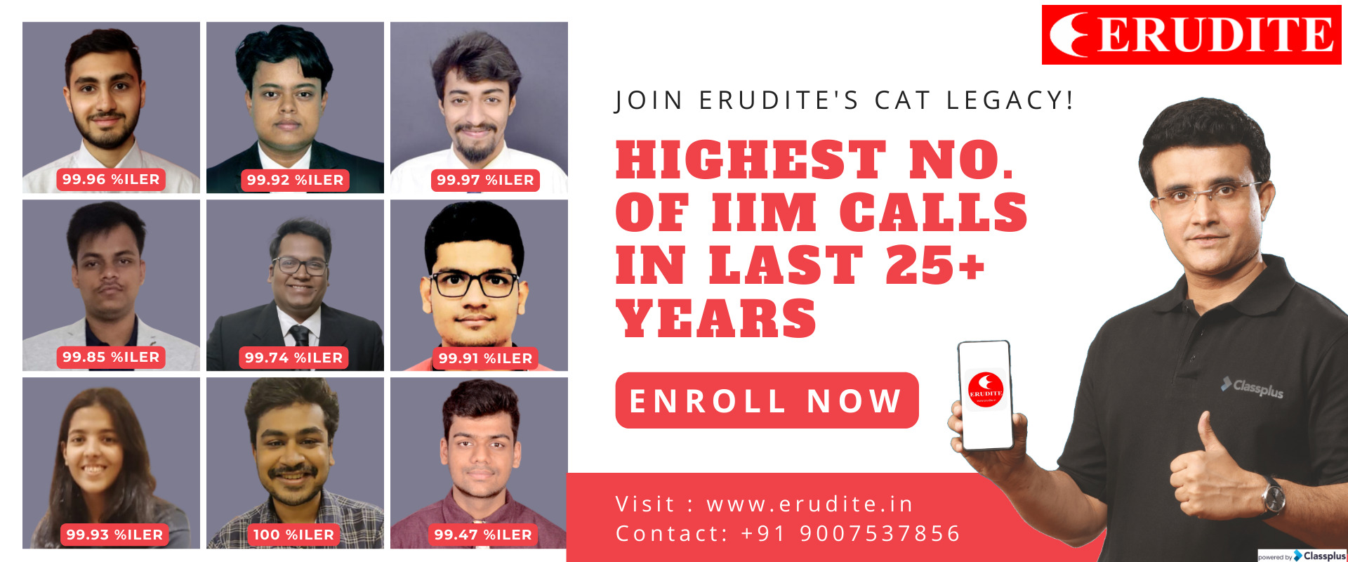 Erudite is the #1 MBA Coaching institute in Kolkata with Highest IIM Calls in last 25+ years