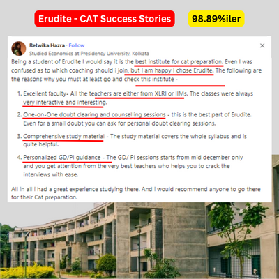 Online CAT Classes: Student's Journey with Erudite Revealed